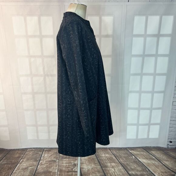 Ruti Black Long Sleeve Zip Neckline Casual Shift Dress With Pockets Size 1 or s/ - Picture 6 of 13